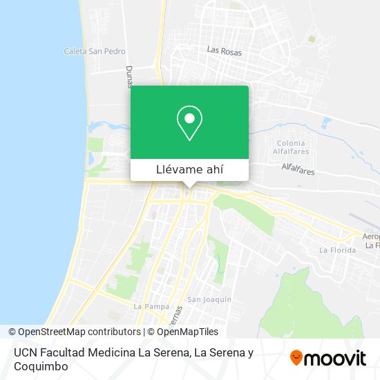 Mapa de UCN Facultad Medicina La Serena