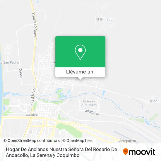 Mapa de Hogar De Ancianos Nuestra Señora Del Rosario De Andacollo