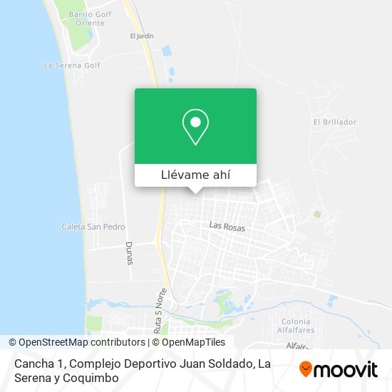 Mapa de Cancha 1, Complejo Deportivo Juan Soldado