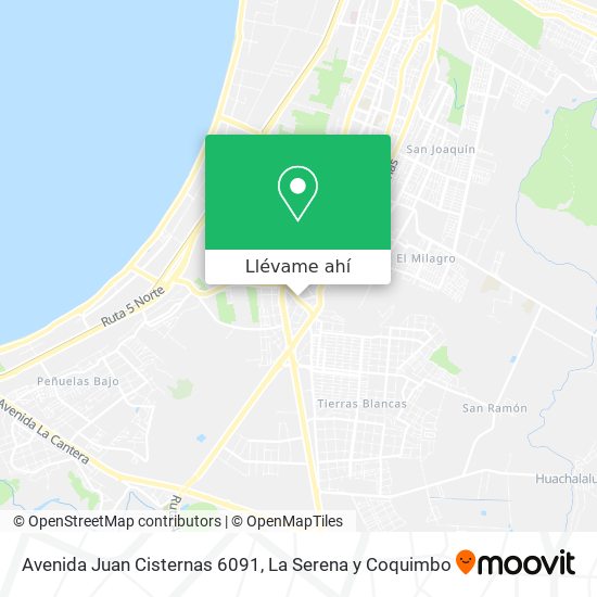 Mapa de Avenida Juan Cisternas 6091
