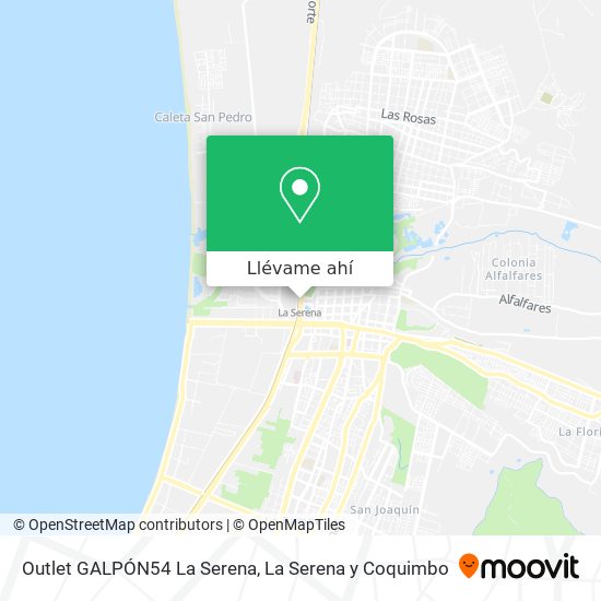 Mapa de Outlet GALPÓN54 La Serena