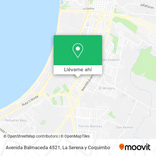 Mapa de Avenida Balmaceda 4521