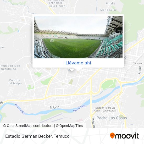 Mapa de Estadio Germán Becker