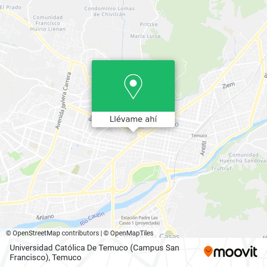 Mapa de Universidad Católica De Temuco (Campus San Francisco)