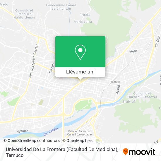 Mapa de Universidad De La Frontera (Facultad De Medicina)