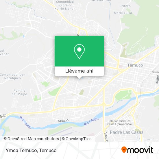 Mapa de Ymca Temuco