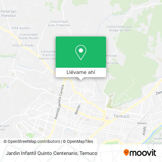 Mapa de Jardin Infantil Quinto Centenario