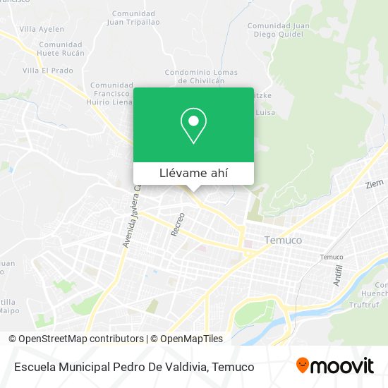 Mapa de Escuela Municipal Pedro De Valdivia