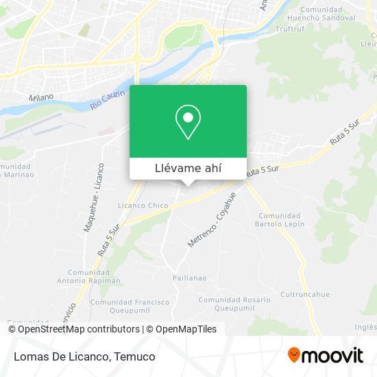 Mapa de Lomas De Licanco