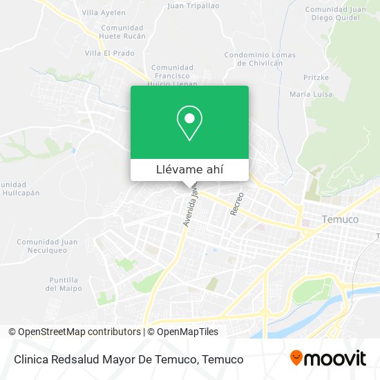 Mapa de Clinica Redsalud Mayor De Temuco