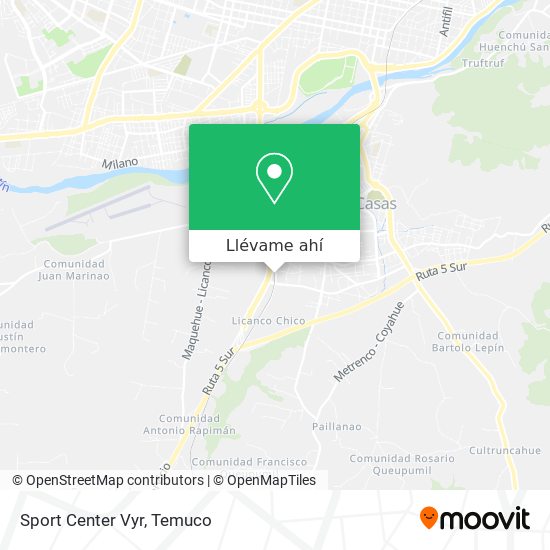 Mapa de Sport Center Vyr