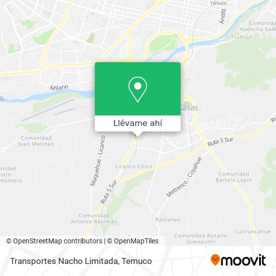 Mapa de Transportes Nacho Limitada