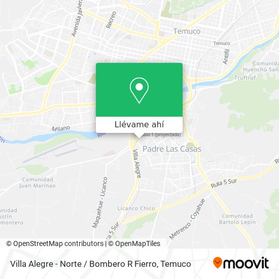 Mapa de Villa Alegre - Norte / Bombero R Fierro