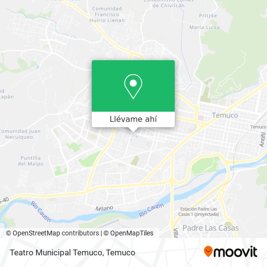Mapa de Teatro Municipal Temuco