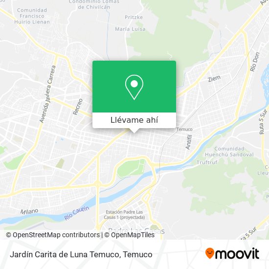 Mapa de Jardín Carita de Luna Temuco