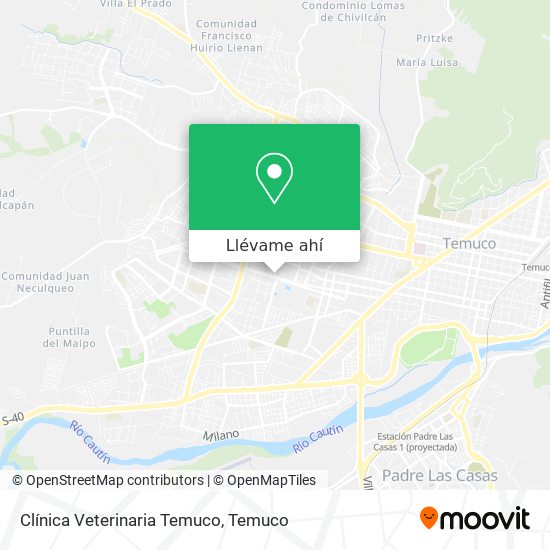 Mapa de Clínica Veterinaria Temuco