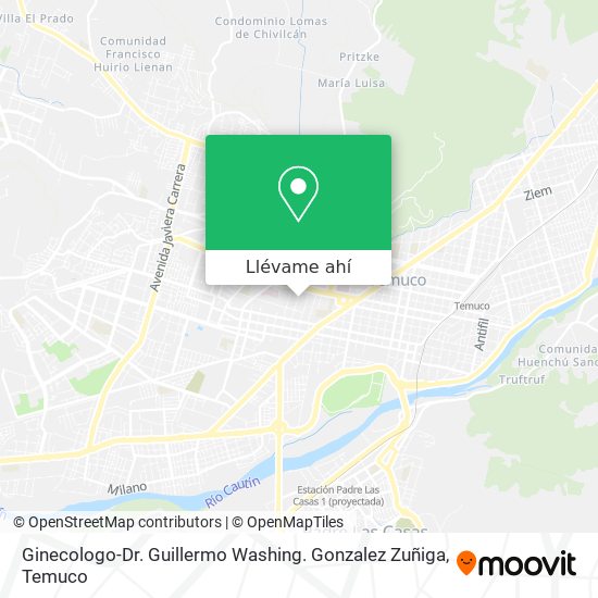 Mapa de Ginecologo-Dr. Guillermo Washing. Gonzalez Zuñiga