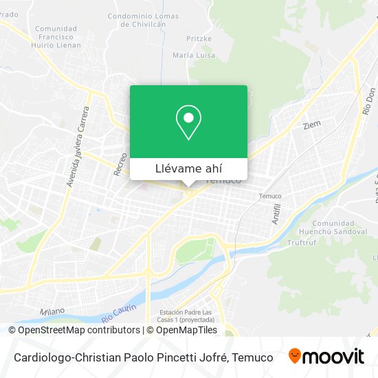 Mapa de Cardiologo-Christian Paolo Pincetti Jofré