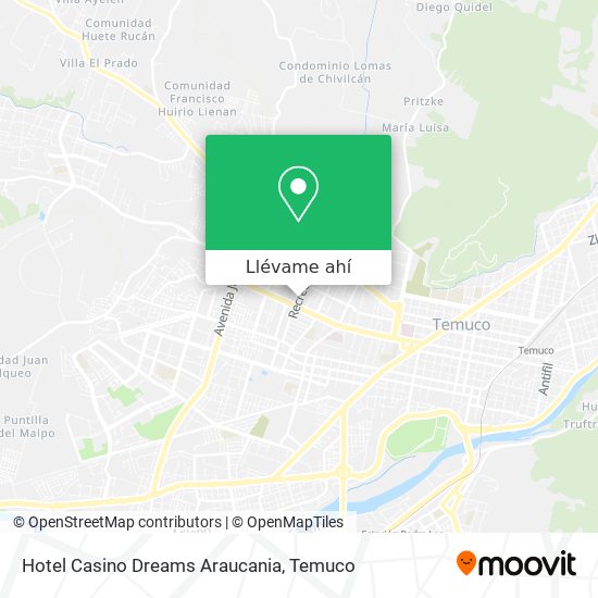 Mapa de Hotel Casino Dreams Araucania