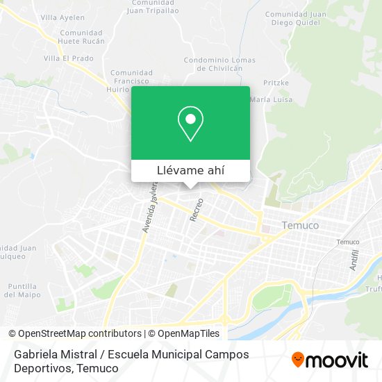 Mapa de Gabriela Mistral / Escuela Municipal Campos Deportivos