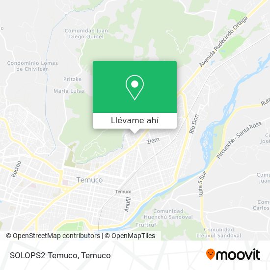 Mapa de SOLOPS2 Temuco