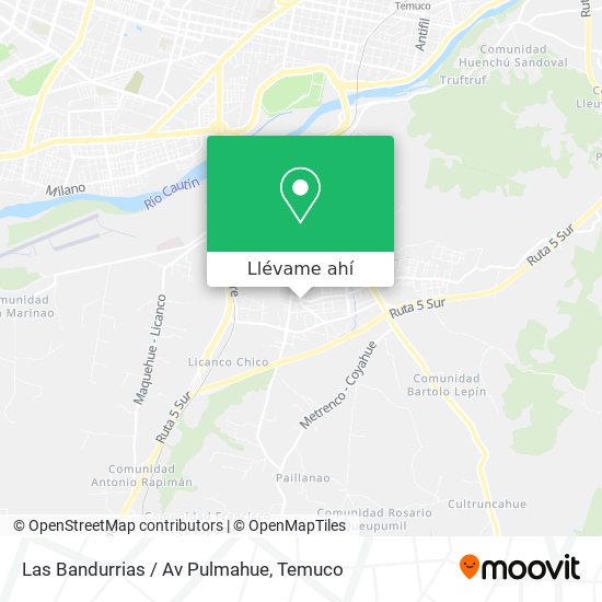 Mapa de Las Bandurrias / Av Pulmahue