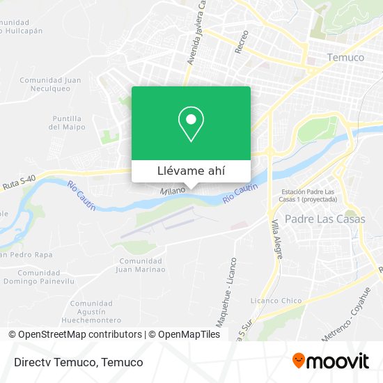Mapa de Directv Temuco