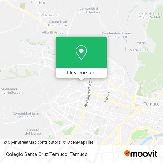 Mapa de Colegio Santa Cruz Temuco