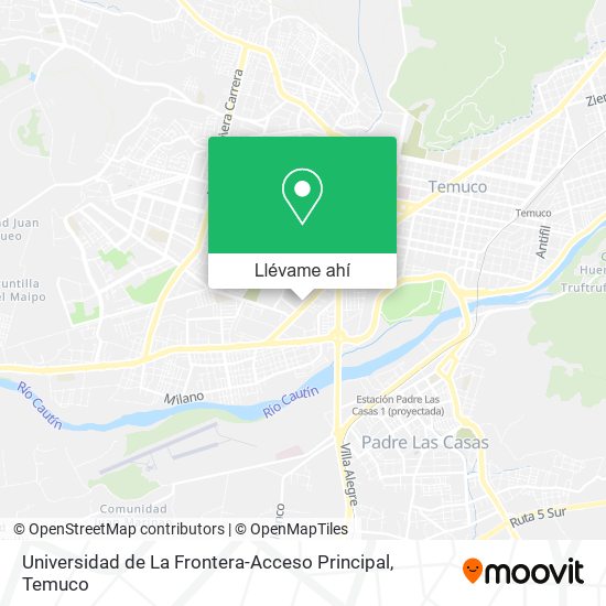 Mapa de Universidad de La Frontera-Acceso Principal
