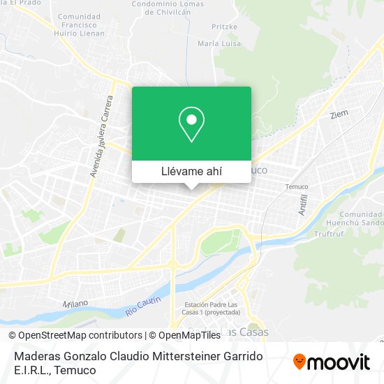 Mapa de Maderas Gonzalo Claudio Mittersteiner Garrido E.I.R.L.
