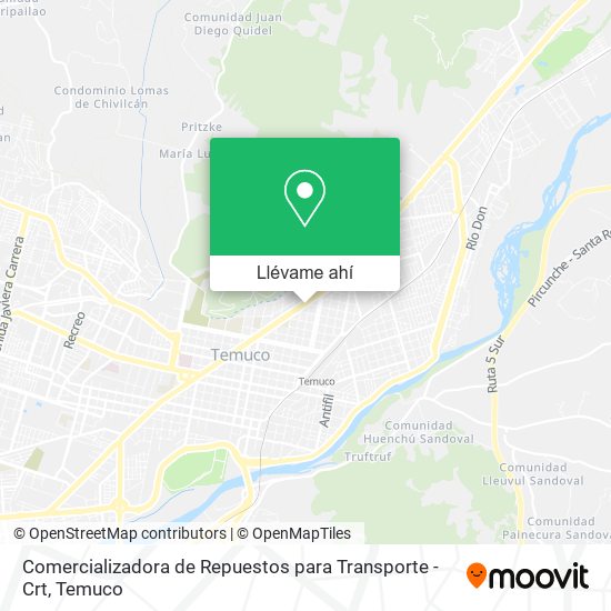 Mapa de Comercializadora de Repuestos para Transporte - Crt