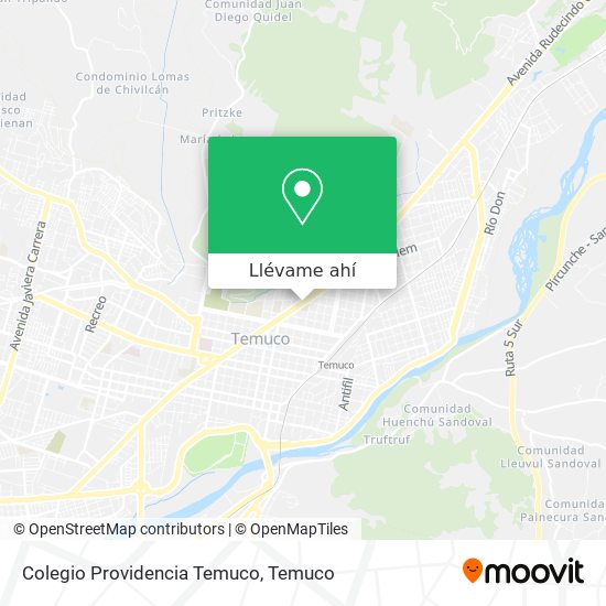 Mapa de Colegio Providencia Temuco