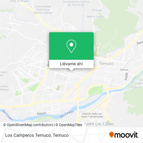 Mapa de Los Camperos Temuco