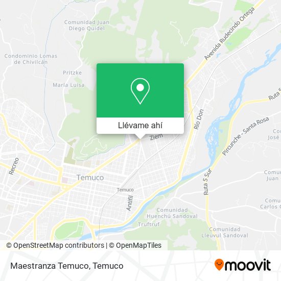 Mapa de Maestranza Temuco