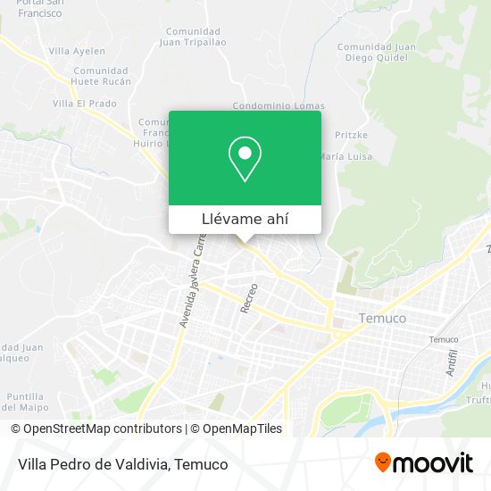 Mapa de Villa Pedro de Valdivia