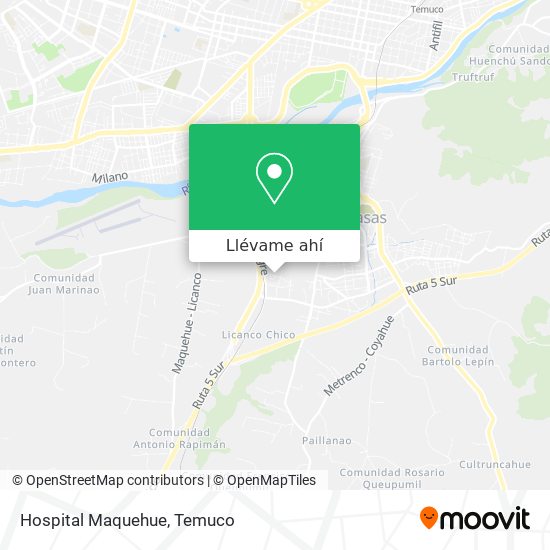 Mapa de Hospital Maquehue