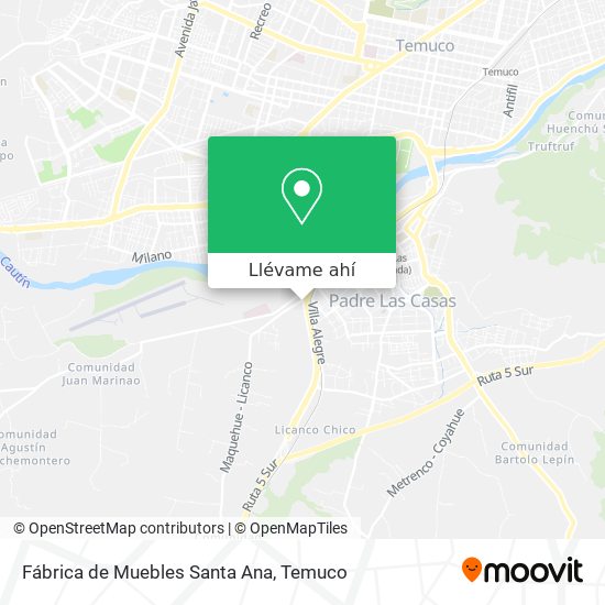 Mapa de Fábrica de Muebles Santa Ana