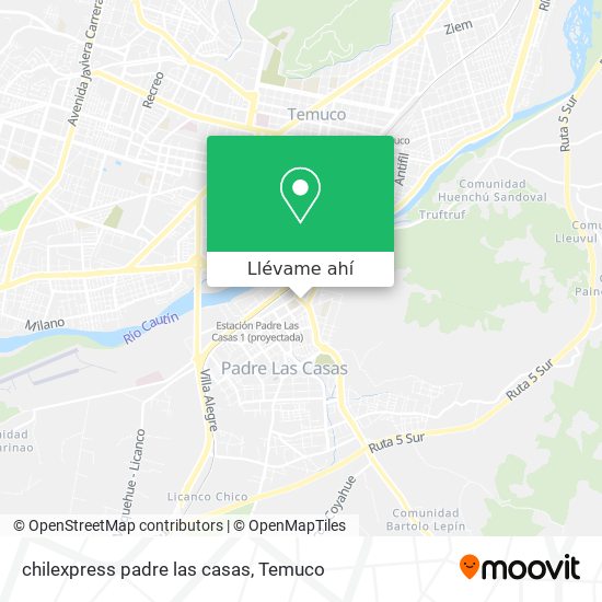 Mapa de chilexpress padre las casas