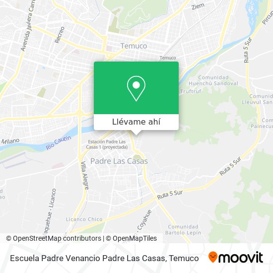 Mapa de Escuela Padre Venancio Padre Las Casas