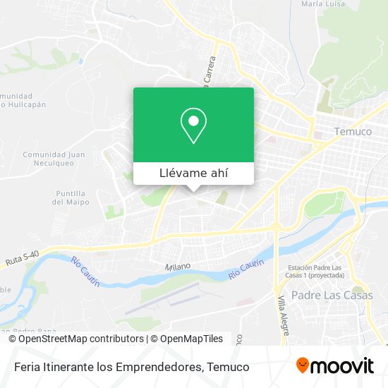 Mapa de Feria Itinerante los Emprendedores