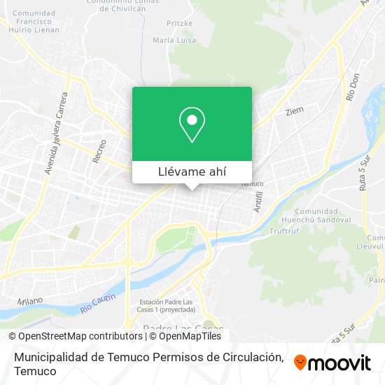 Cómo llegar a Municipalidad de Temuco Permisos de Circulación en Autobús?