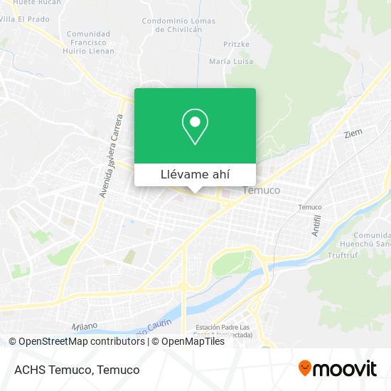 Mapa de ACHS Temuco