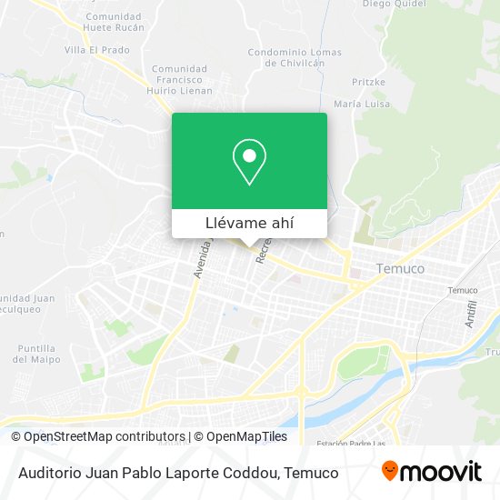 Mapa de Auditorio Juan Pablo Laporte Coddou