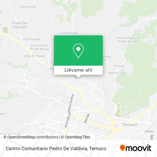 Mapa de Centro Comunitario Pedro De Valdivia