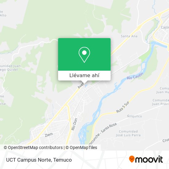 Mapa de UCT Campus Norte