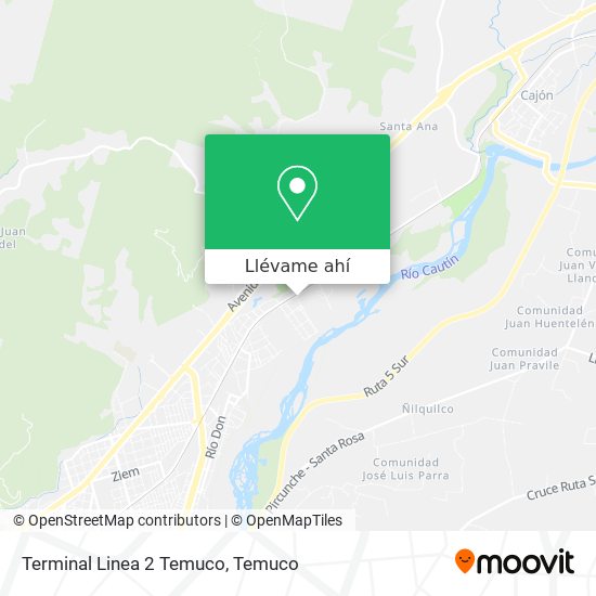 Mapa de Terminal Linea 2 Temuco