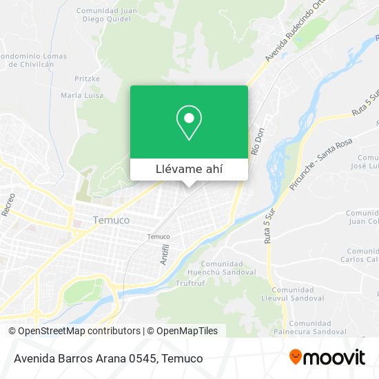 Mapa de Avenida Barros Arana 0545