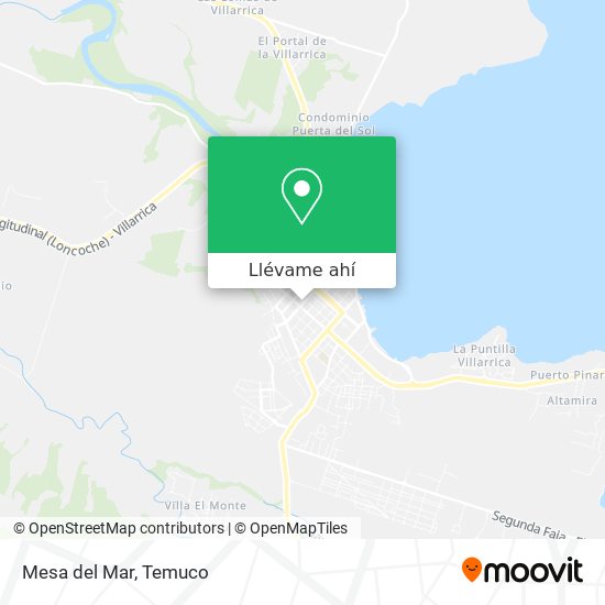 Mapa de Mesa del Mar, Calle Gerónimo de Alderete 835 4930000 Villarrica, Villarrica, Araucanía