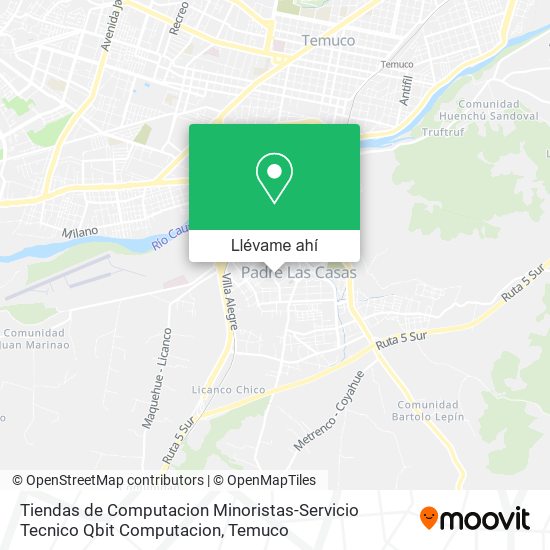 Mapa de Tiendas de Computacion Minoristas-Servicio Tecnico Qbit Computacion