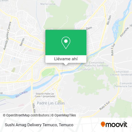 Mapa de Sushi Amag Delivery Temuco